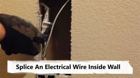 splicing wire inside wall